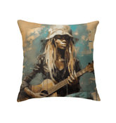Stylish Melodic Movements Pillow enhancing home interior decor.
